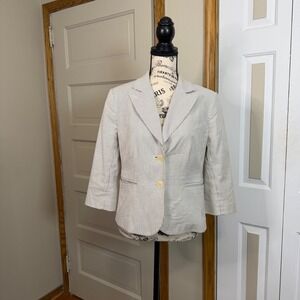 The Limited Womens Size 8  Pinstripe 3/4 Sleeve Blazer Lined
